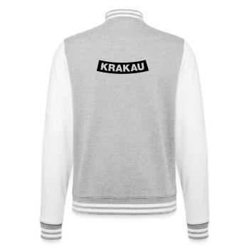 Krakau Chapter Element 1C (JGA MC-Rocker-Style) - College-Sweatjacke - Grau meliert/Weiß - Hinten - Marisol (170cm)