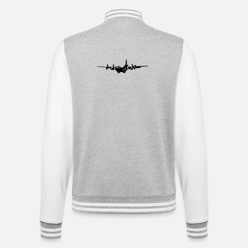 Hercule - Veste Teddy - gris chiné / blanc