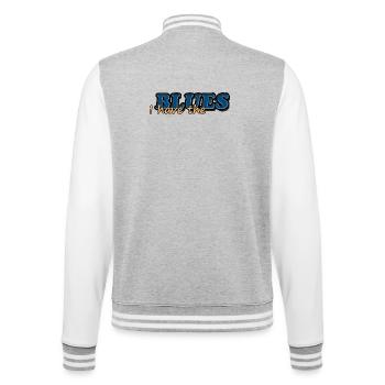 I HAVE THE BLUES - College-Sweatjacke - Grau meliert/Weiß - Hinten - Marisol (170cm)