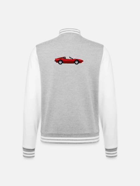 RED SPORTS CAR - College Sweat Jacket - heather grey/white
