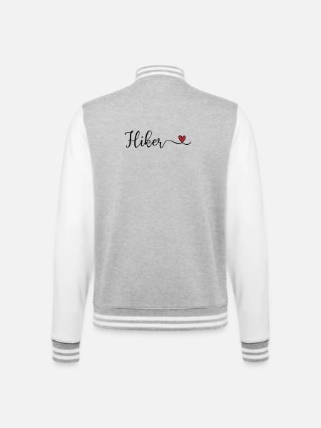 Hiker - College Sweat Jacket - heather grey/white