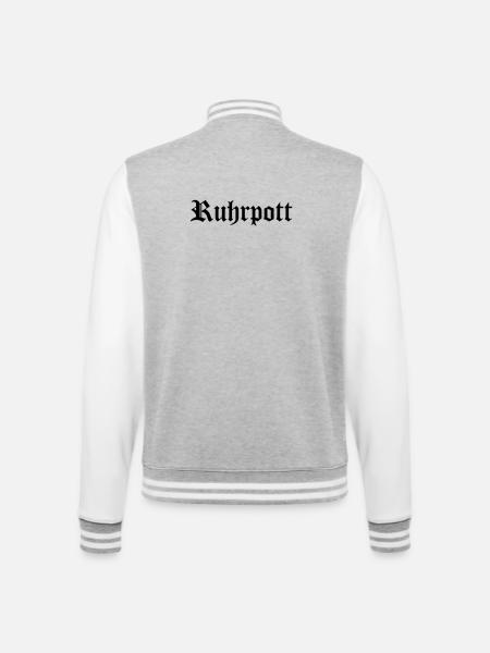 Ruhrpott lettering - College Sweat Jacket - heather grey/white