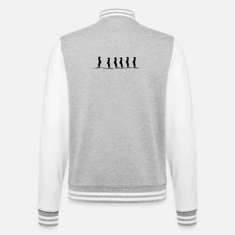 Erdmaennchen group - College Sweat Jacket - heather grey/white