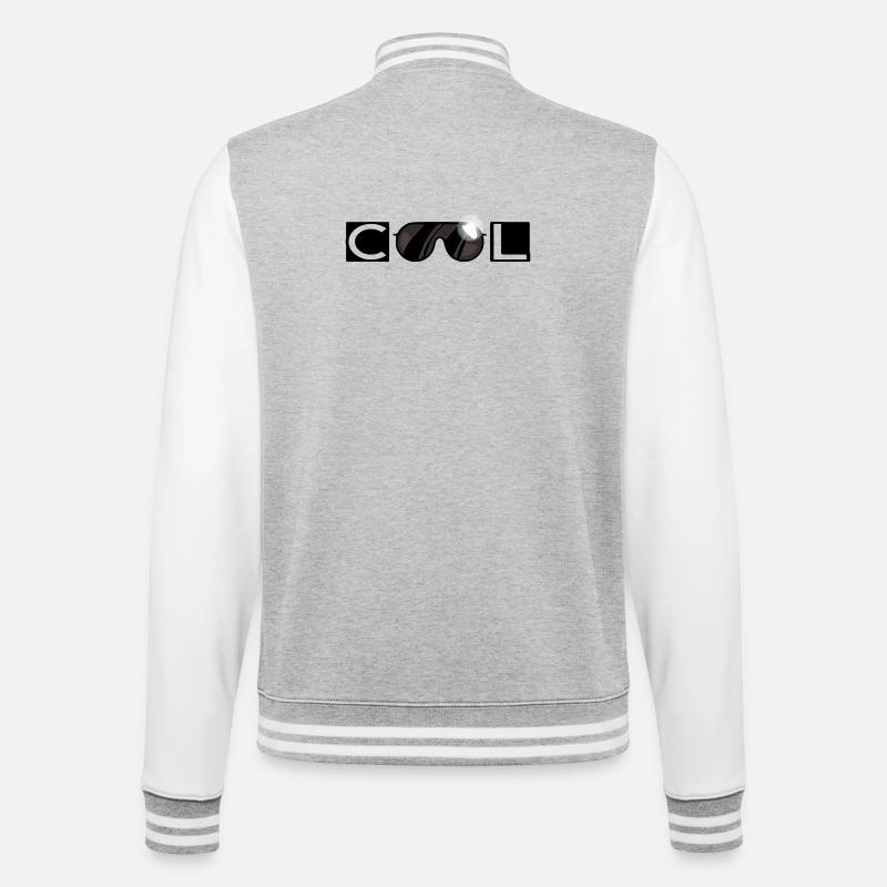 Cool - College Sweat Jacket - heather grey/white