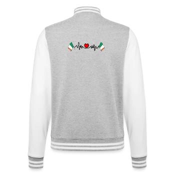 Cardio de fréquence cardiaque pour l’Irlande - Veste Teddy - gris chiné / blanc - Dos - Marisol (170cm)
