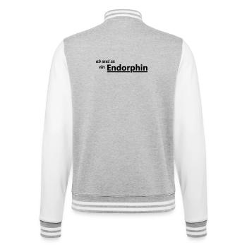 Endorphine - Veste Teddy - gris chiné / blanc - Dos - Marisol (170cm)