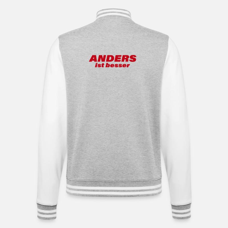 DIFFERENT IS BETTER - College Sweat Jacket - heather grey/white