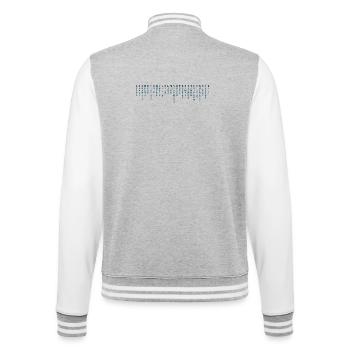 Pilote militaire Alphabet - Veste Teddy - gris chiné / blanc - Dos - Marisol (170cm)