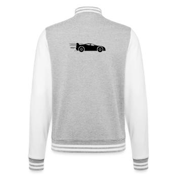 Voitures de sport et courses - Veste Teddy - gris chiné / blanc - Dos - Marisol (170cm)
