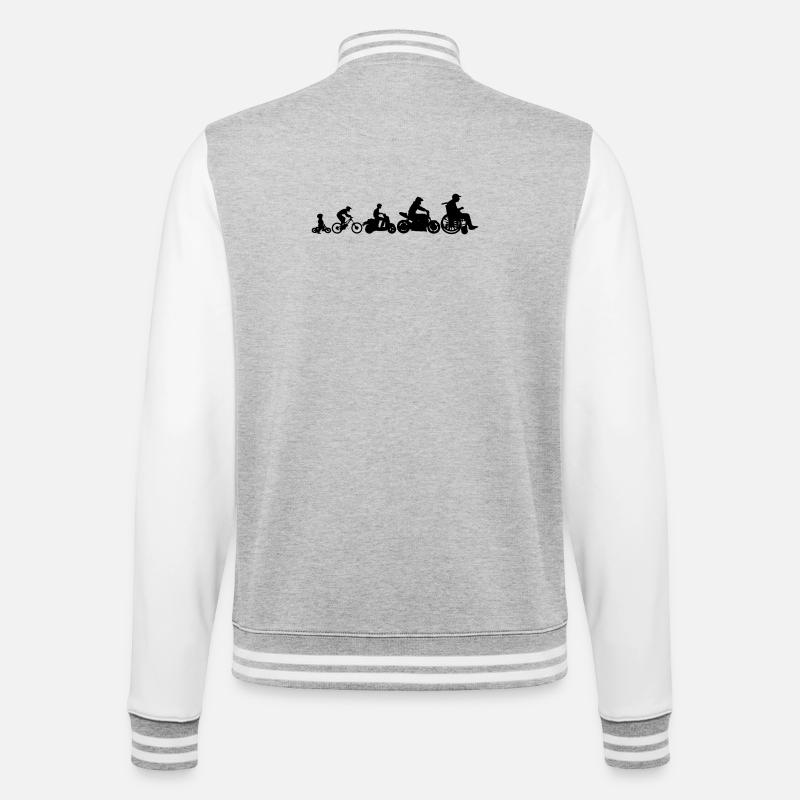 Evolution 2 wheels - College Sweat Jacket - heather grey/white