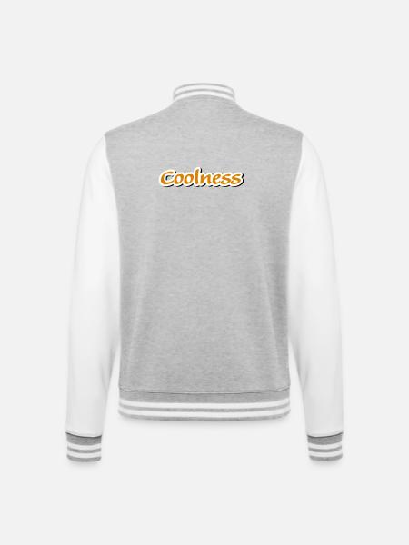 coolness claim Vectorgraphic - College Sweat Jacket - heather grey/white