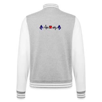 Cardio de fréquence cardiaque pour le Michigan - Veste Teddy - gris chiné / blanc - Dos - Marisol (170cm)