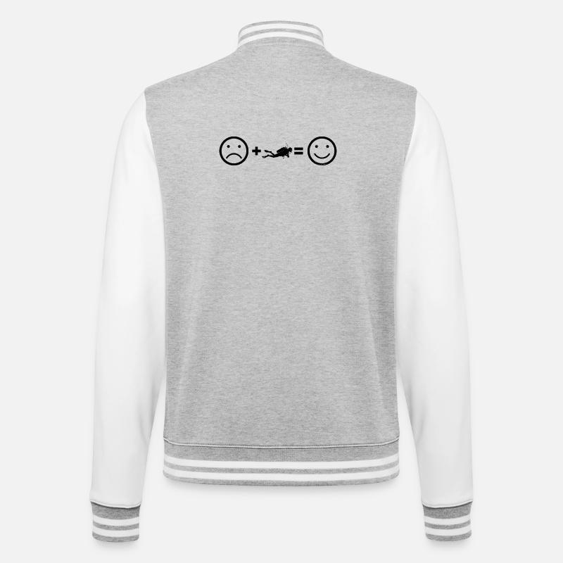 Vibrations de plongée pour la plongée - Veste Teddy - gris chiné / blanc