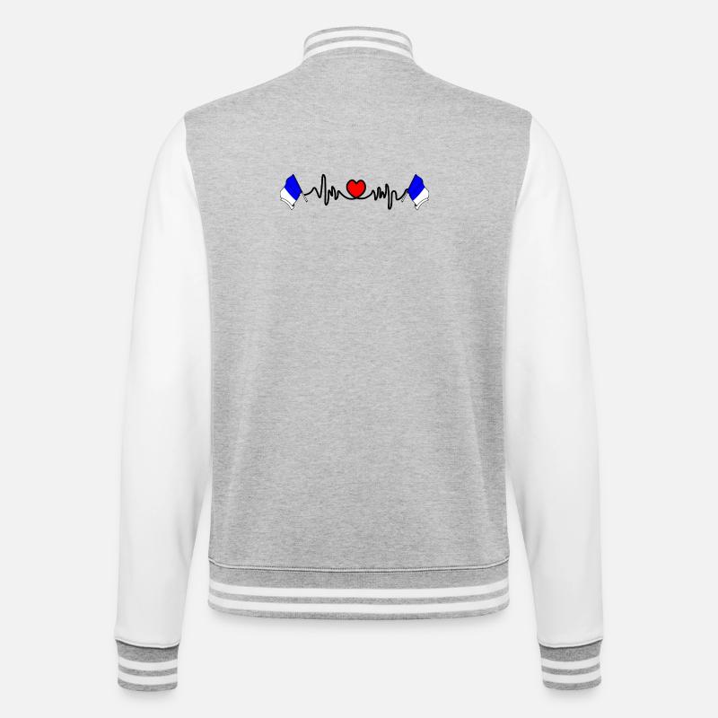 Drapeau Personnalisé de Spa - Veste Teddy - gris chiné / blanc