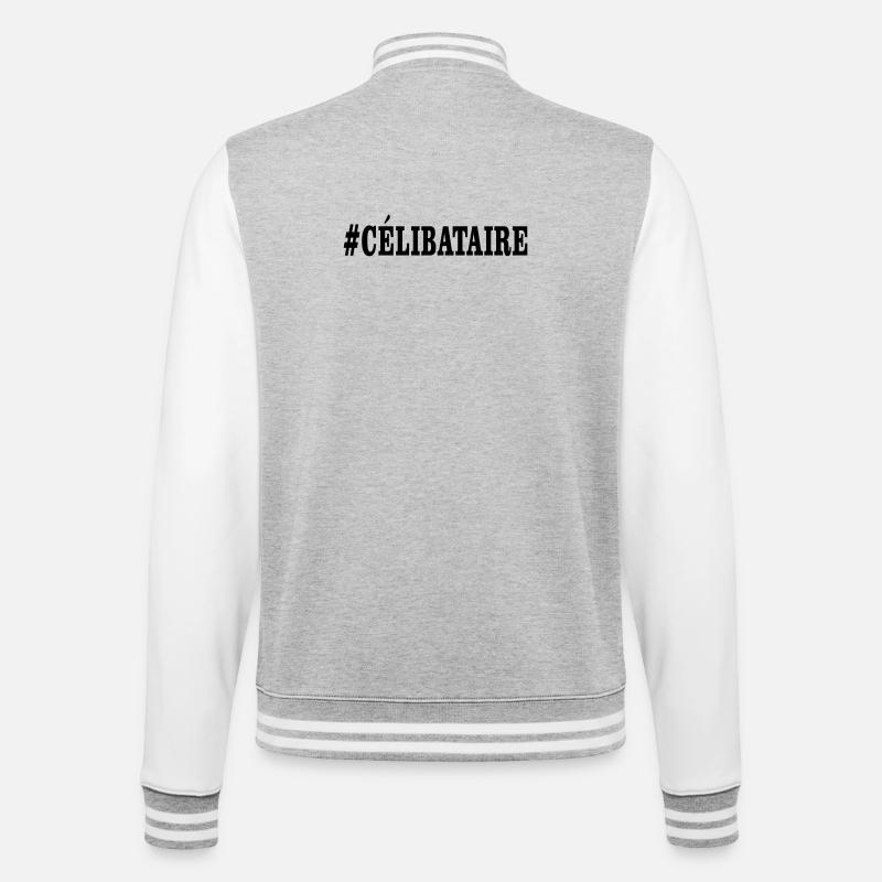 celibataire - Veste Teddy - gris chiné / blanc