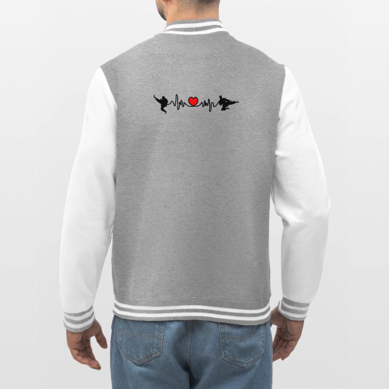 Karate Cardio oder Herzfrequenz mit Karate-Kicks College-Sweatjacke