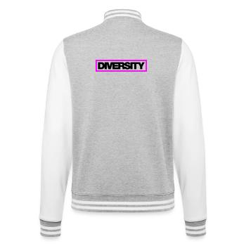 Typo Diversity Contour 2C - College Sweat Jacket - heather grey/white - Back - Marisol (170cm)
