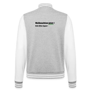 Christmas Now - College Sweat Jacket - heather grey/white - Back - Marisol (170cm)