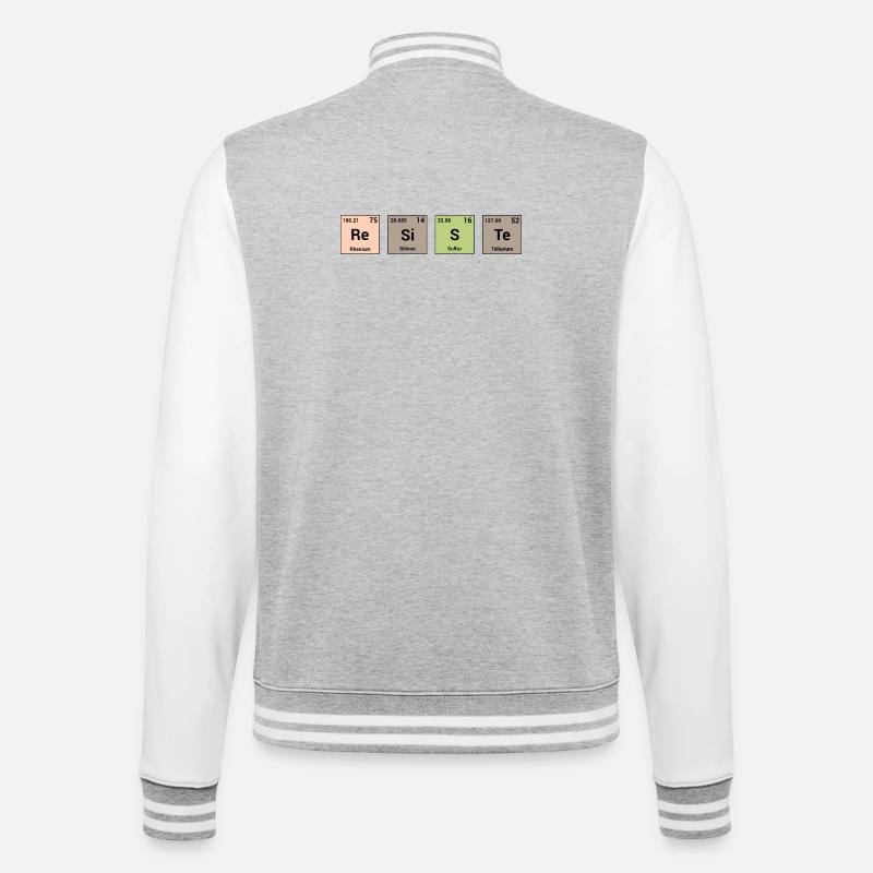 Résiste en éléments périodiques - Veste Teddy - gris chiné / blanc
