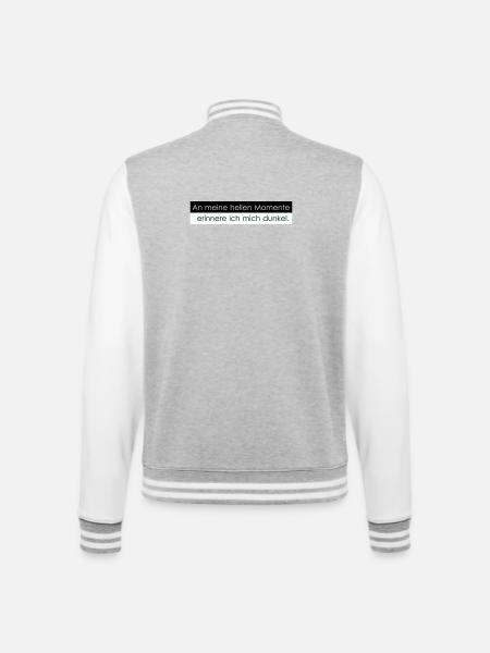 Bright moments - College Sweat Jacket - heather grey/white