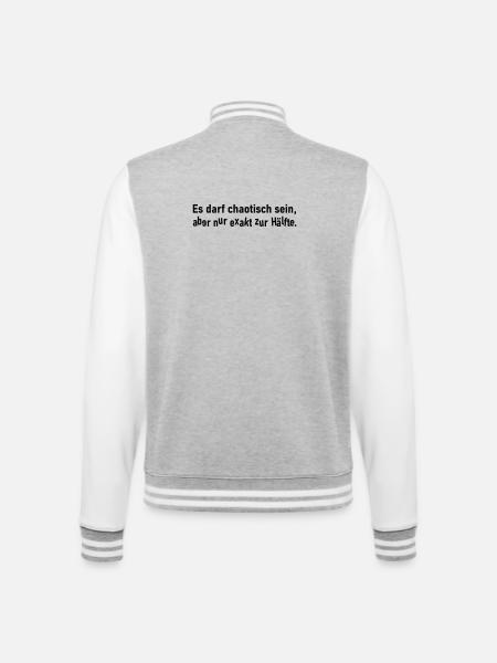 Exactly half - College Sweat Jacket - heather grey/white
