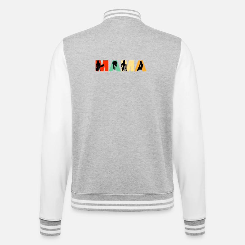 Basse Maman Musicienne rétro Mère - Veste Teddy - gris chiné / blanc