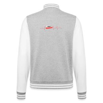 Bateau à moteur Heartbeat Boat - Veste Teddy - gris chiné / blanc - Dos - Marisol (170cm)