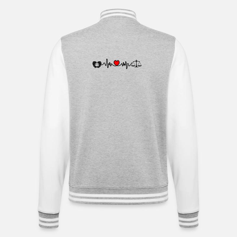 Herzfrequenz-Cardio-Zwillingswaage - College-Sweatjacke - Grau meliert/Weiß