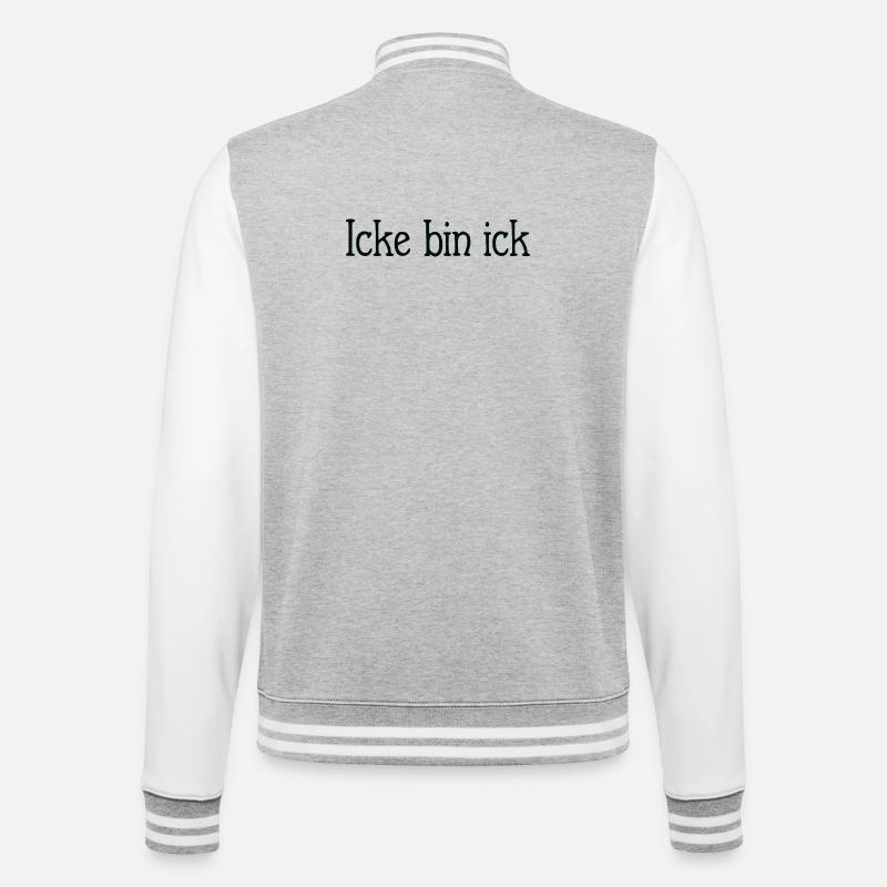 Icke bin ick Berlin - Veste Teddy - gris chiné / blanc