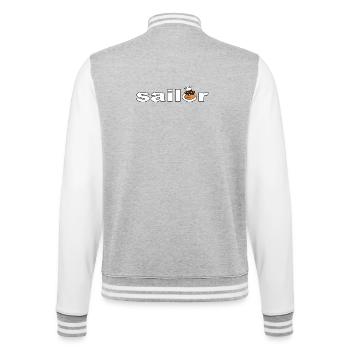 Marin - Veste Teddy - gris chiné / blanc - Dos - Marisol (170cm)