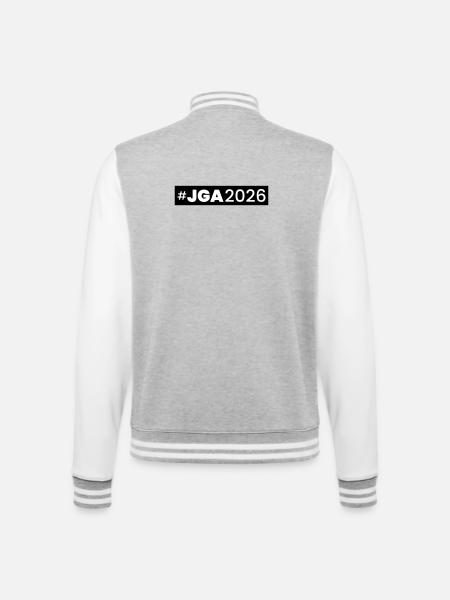 Jga 2026 Bachelor Party - College Sweat Jacket - heather grey/white