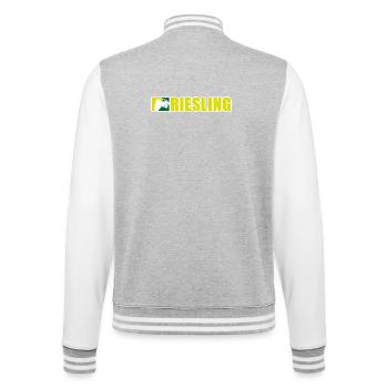 MLW - Team Riesling - College-Sweatjacke - Grau meliert/Weiß - Hinten - Marisol (170cm)