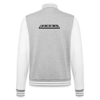 Piano or keyboard - College Sweat Jacket - heather grey/white - Back - Marisol (170cm)