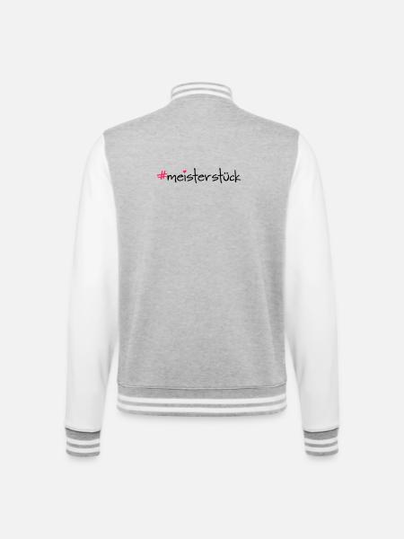 meisterstück - College-Sweatjacke - Grau meliert/Weiß