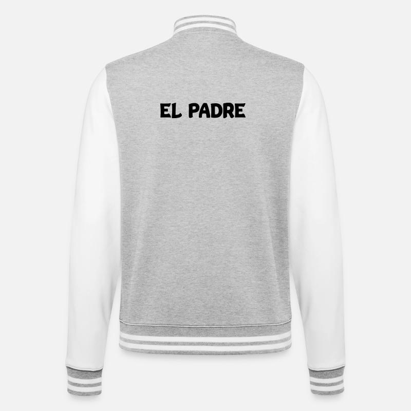 El padre - Veste Teddy - gris chiné / blanc