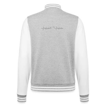 Heartbeat Moto - Veste Teddy - gris chiné / blanc - Dos - Marisol (170cm)