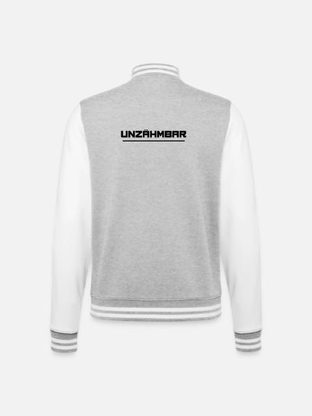 Indomptable - Veste Teddy - gris chiné / blanc