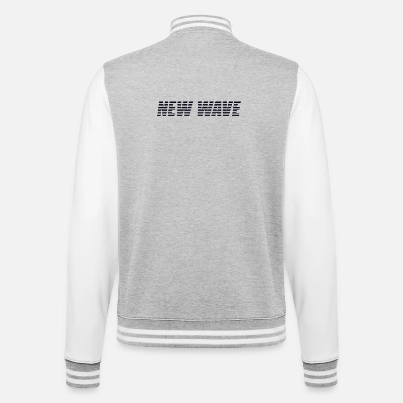 New Wave - College Sweat Jacket - heather grey/white