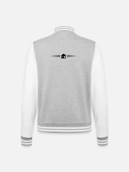 House icon property line - College Sweat Jacket - heather grey/white