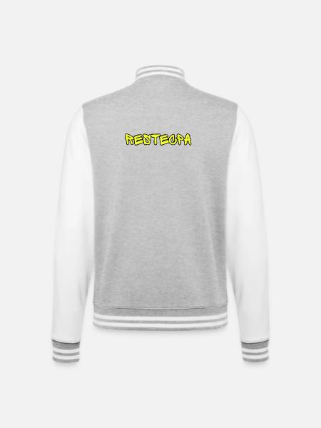 RESTECPA – Lustiges Straßen-Slang-Textdesign Graffiti - College-Sweatjacke - Grau meliert/Weiß