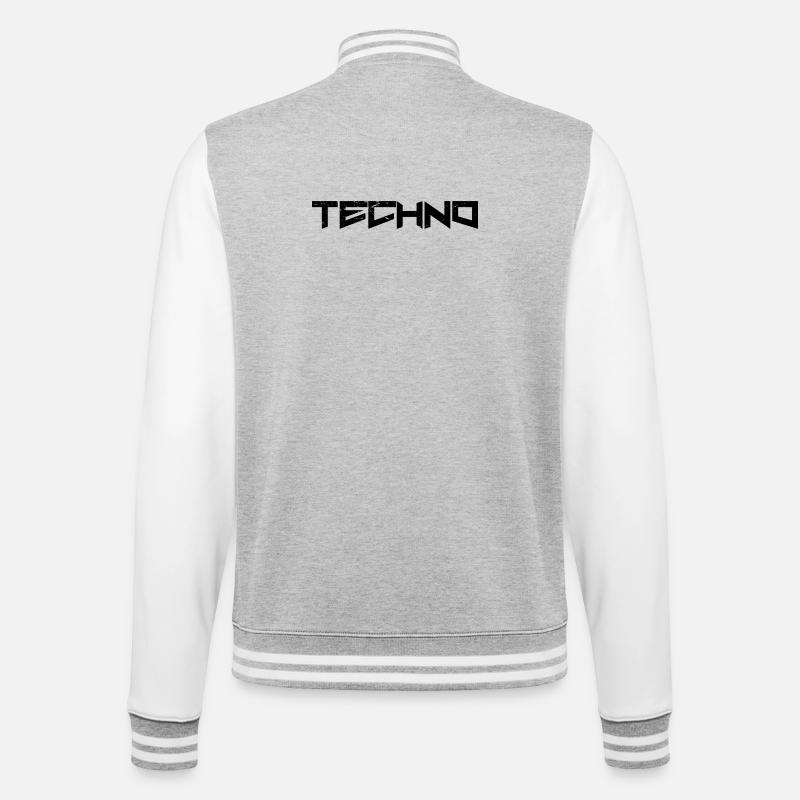 Techno - College Sweat Jacket - heather grey/white