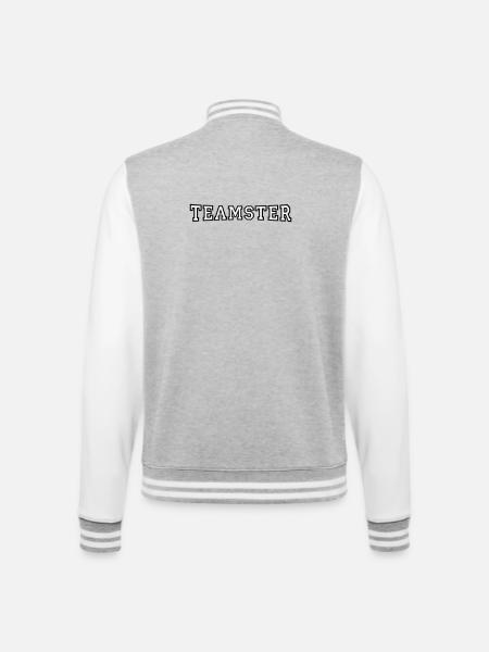 Teamster - College Sweat Jacket - heather grey/white