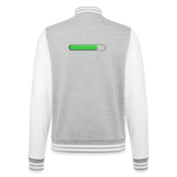 Average gauge Green (three quarters) - College Sweat Jacket - heather grey/white - Back - Marisol (170cm)