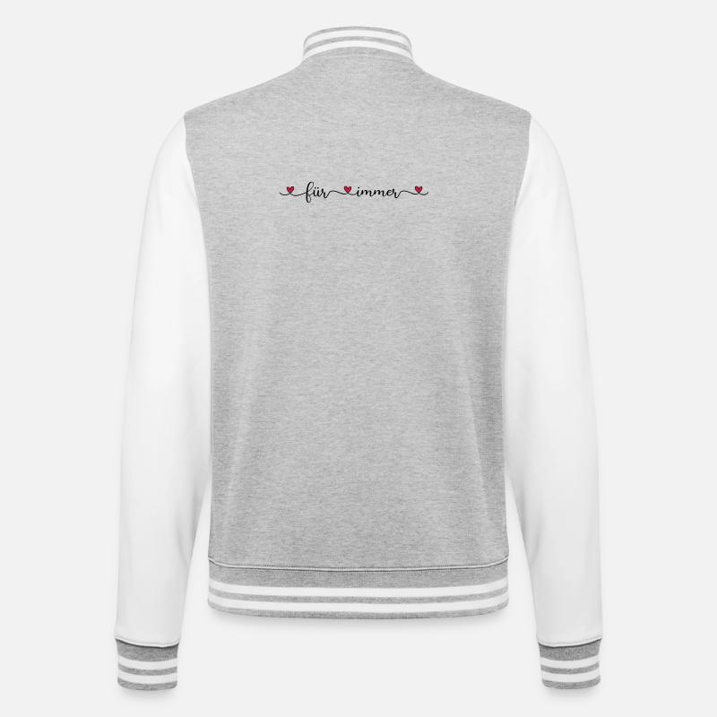 forever - College Sweat Jacket - heather grey/white