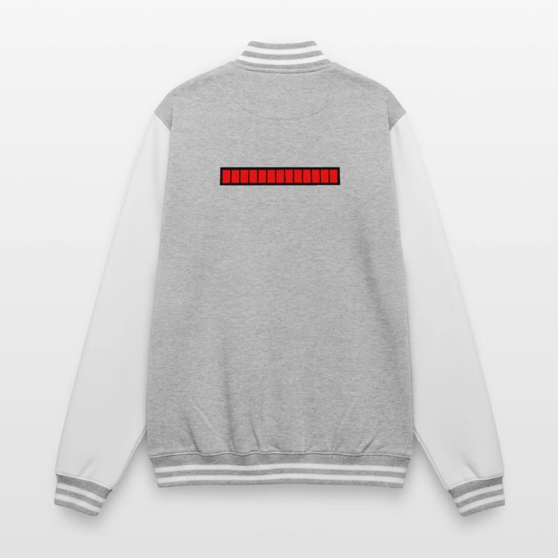 Rectangle loading bar Black Red (100%) College Sweat Jacket