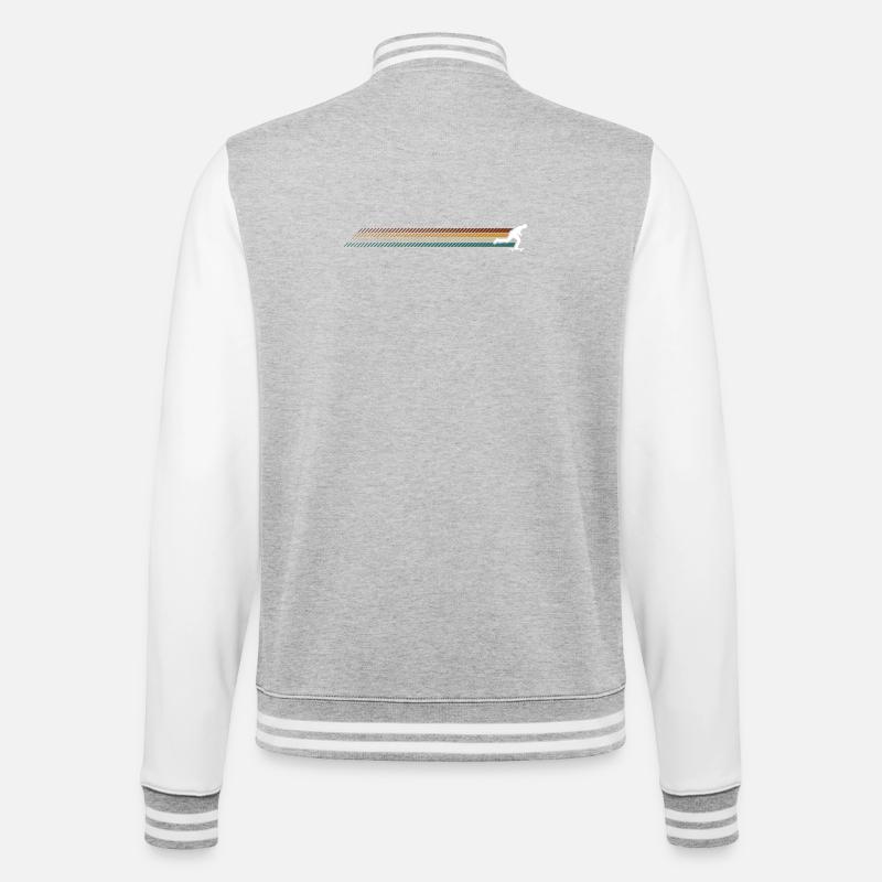 Sunset Stripes Runner Silhouette - College-Sweatjacke - Grau meliert/Weiß