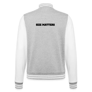 size matters - College-Sweatjacke - Grau meliert/Weiß - Hinten - Marisol (170cm)