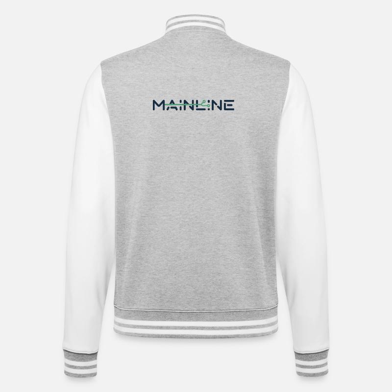 HAUPTSTRECKE - College-Sweatjacke - Grau meliert/Weiß