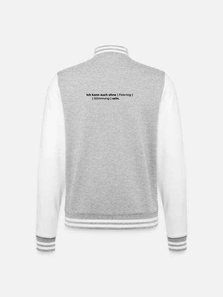 même sans - Veste Teddy - gris chiné / blanc
