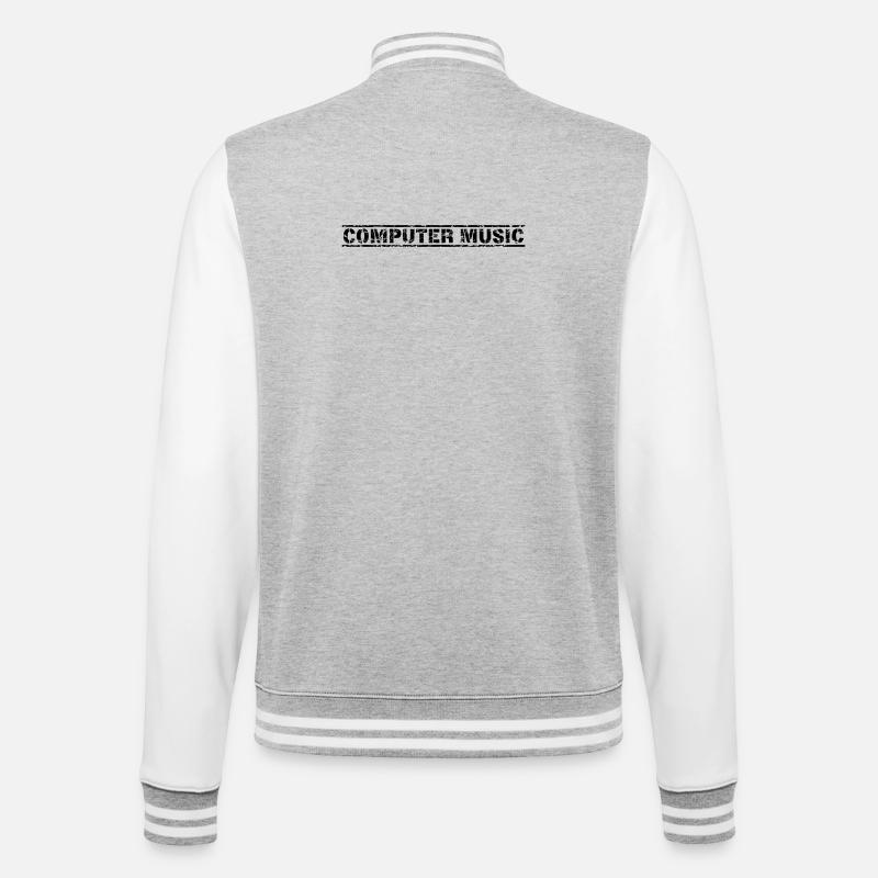 Computer Music - College-Sweatjacke - Grau meliert/Weiß